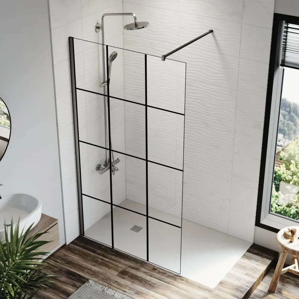 Arakəsmə premium tək şüşə black 90 sm Duş Kabina