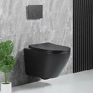 Asma Unitaz – Turkaz Oval Qara Mat