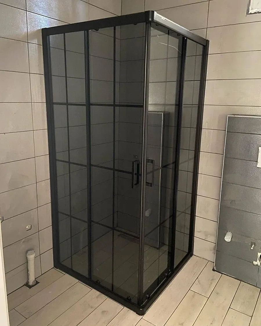 Duş kabin Black Glass 100×100 Duş Kabina