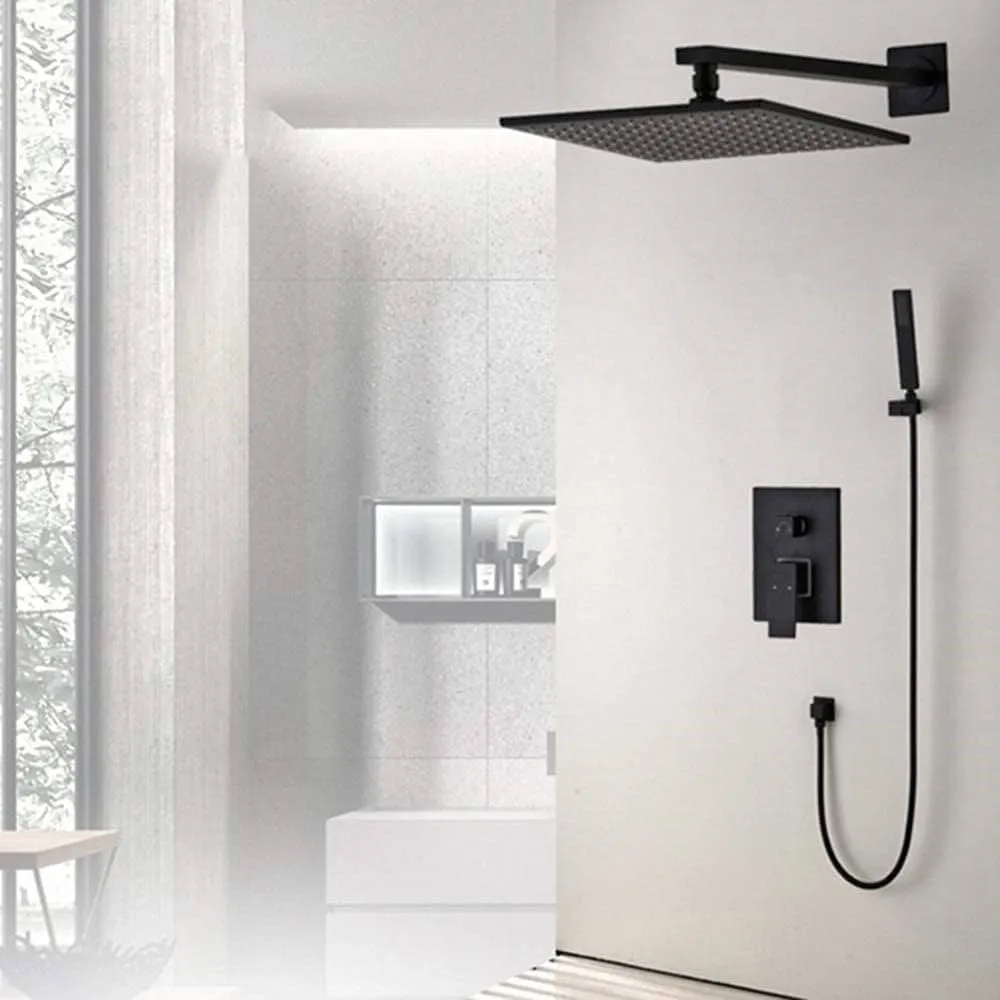 Eca Black Mat – İki Çıxışlı Divar İçi Duş Seti Duş Setləri (Stayak)